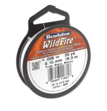 Fils de tissage blanc,  0,15mm bobine de 18m (20yd)