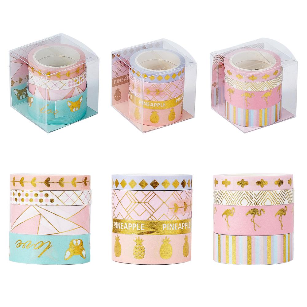 [6971034171346] Masking tape, 4 rouleaux de 3m, 1.5mm et 7.5mm de large, 3 choix, (love)
