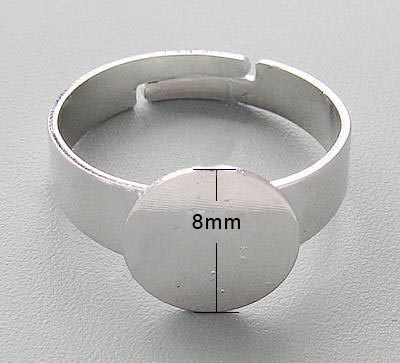 Support bague en INOX,  réglable, plateau: 8 mm, 17.2 mm