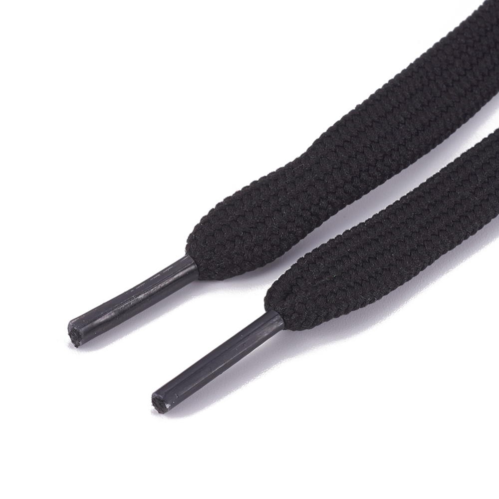 Lacet large, noir, 600x9mm, la paire