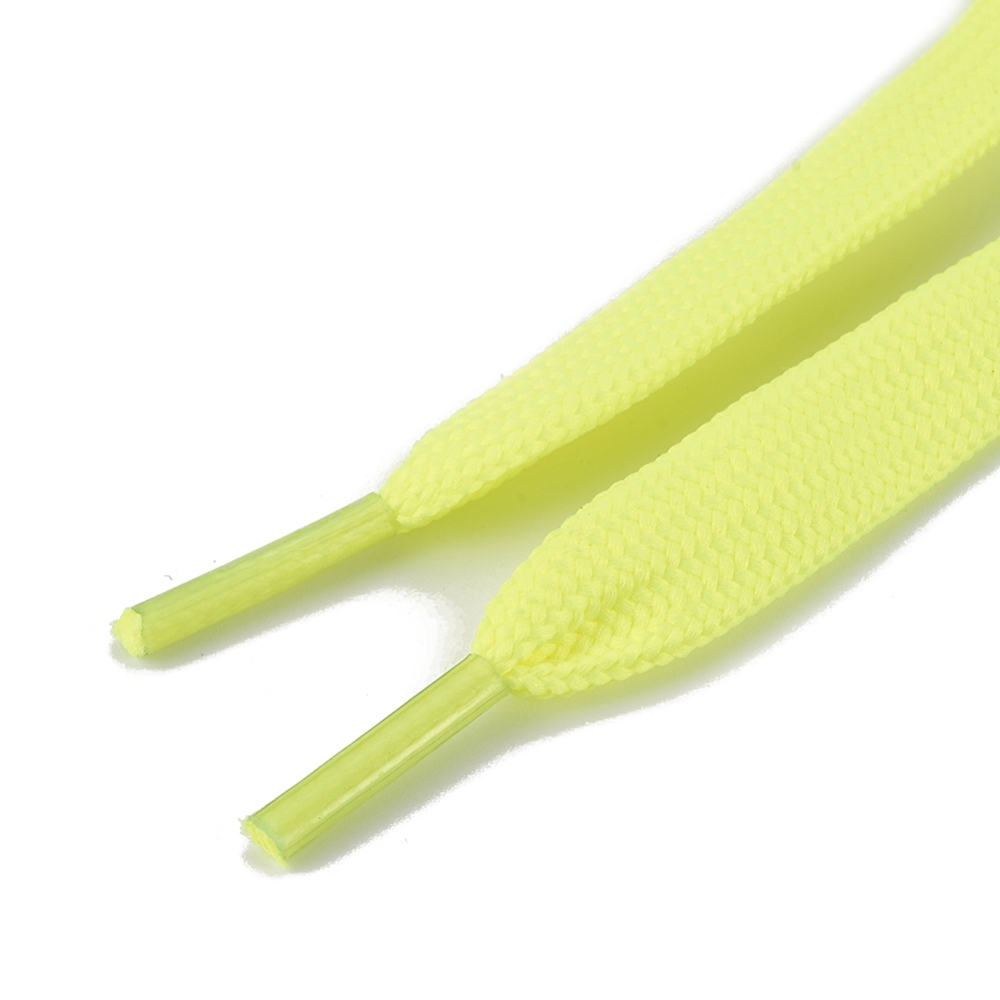 Lacet large, jaune fluo, 600x9mm, la paire