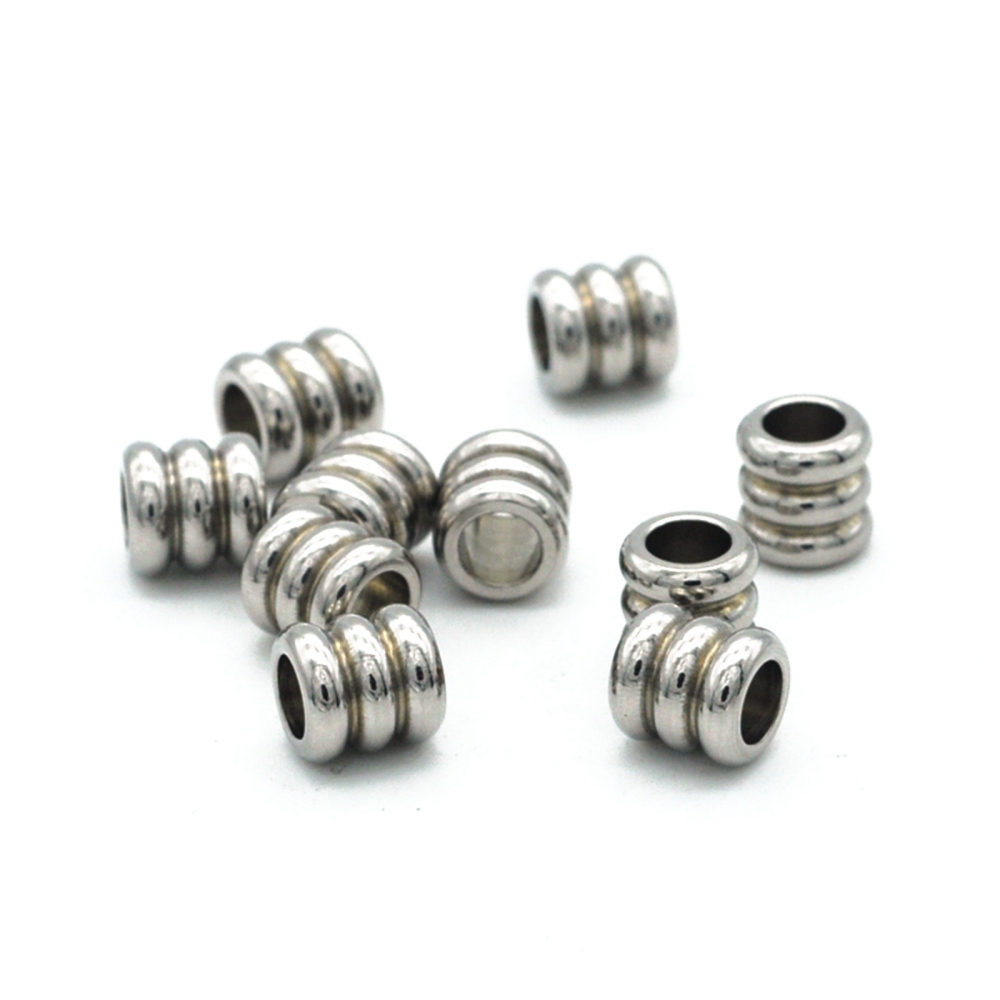 [A-STAS-N090-JA717-1] Cache noeud INOX argenté, colonne rainurée, 6x6 mm, Trou: 3,5 mm