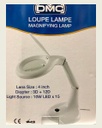 Lampe loupe en verre pivotante, à led,10W led x 15, loupe 9cm