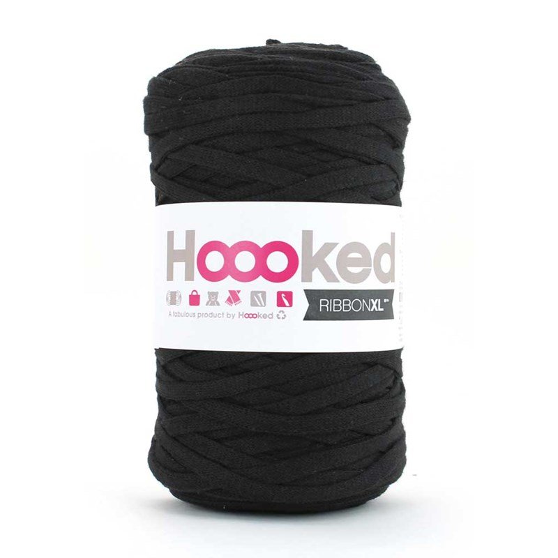 Pelote Hoooked Ribbon XL, 80% coton recyclé, 20% autres, 17 coloris aux choix, 250gr, ~120m