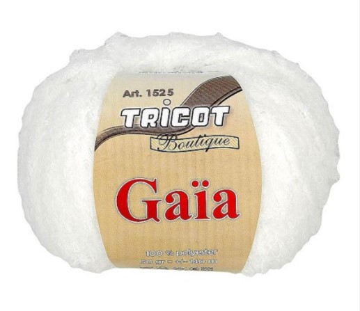 Pelote de laine bouclette Gaïa, 100% polyester, 7 coloris aux choix, 50gr, ~140m