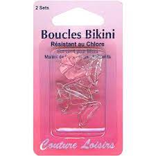 Boucles transparentes bikini, x 2