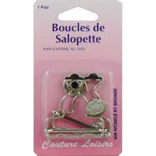 Boucles de salopettes, couleur nickelées x 2