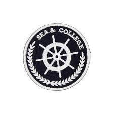 [ec068] Écusson broderie Sea & collège, diam 6cm