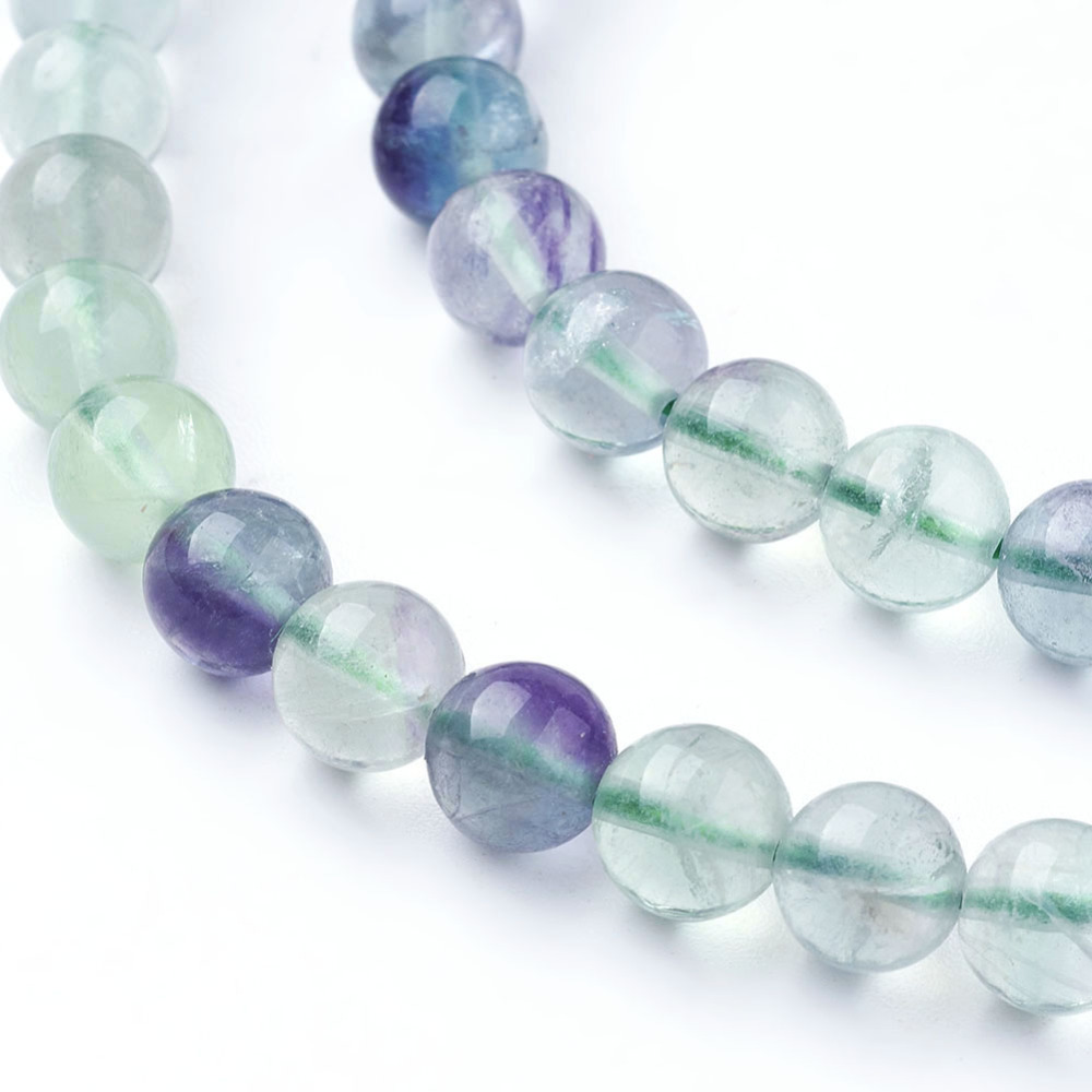 Pierre Fluorite naturelle, 6mm trou 1mm