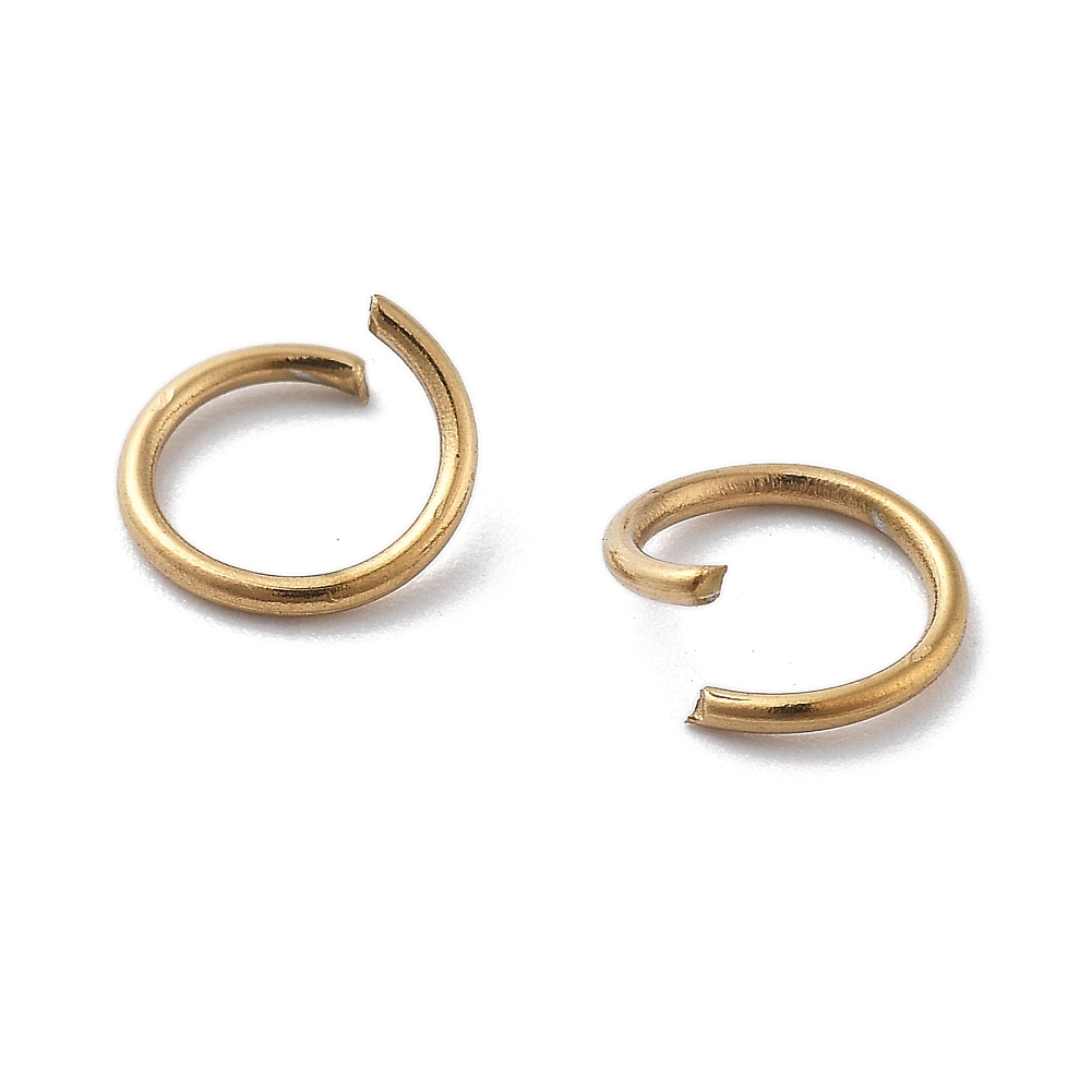 Anneau simple ouvert INOX doré, placage ionique, 7x0,8mm, à l'unité