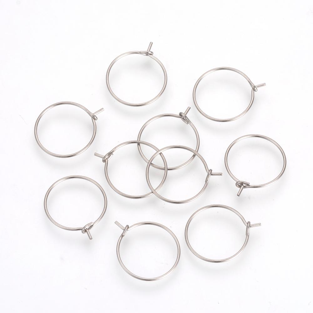 Boucle d'oreille créole INOX argenté, 15x0,7mm, l'unité