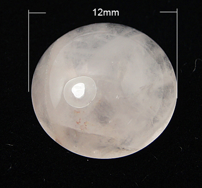 Cabochon en Quartz Rose naturel, dôme, 12x5mm