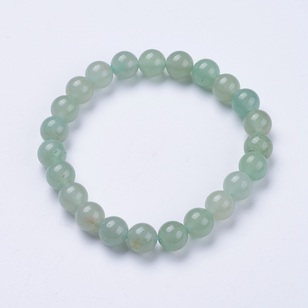 Bracelet en Aventurine verte, perles rondes 8mm, diam env. 5cm