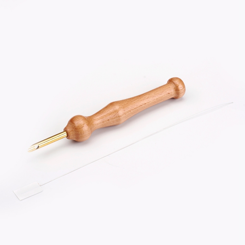 Aiguille punch needle manche en bois 3mm