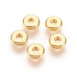 Séparateur INOX plaqué or, 24k, plat rond, 6x2mm trou 1.8mm