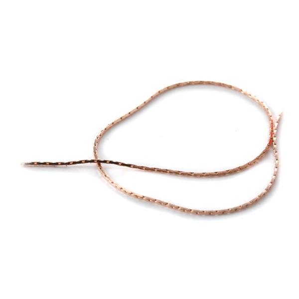 Chaîne laiton doré rose, serpentine, 0.8mm, le mètre