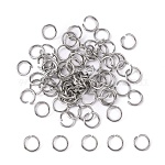 Anneau simple ouvert INOX argenté, 8mm, unité