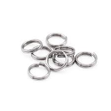 Anneau double INOX argenté, 5mm, à l'unité