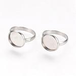 Bague réglable pour cabochon INOX, plateau 12mm
