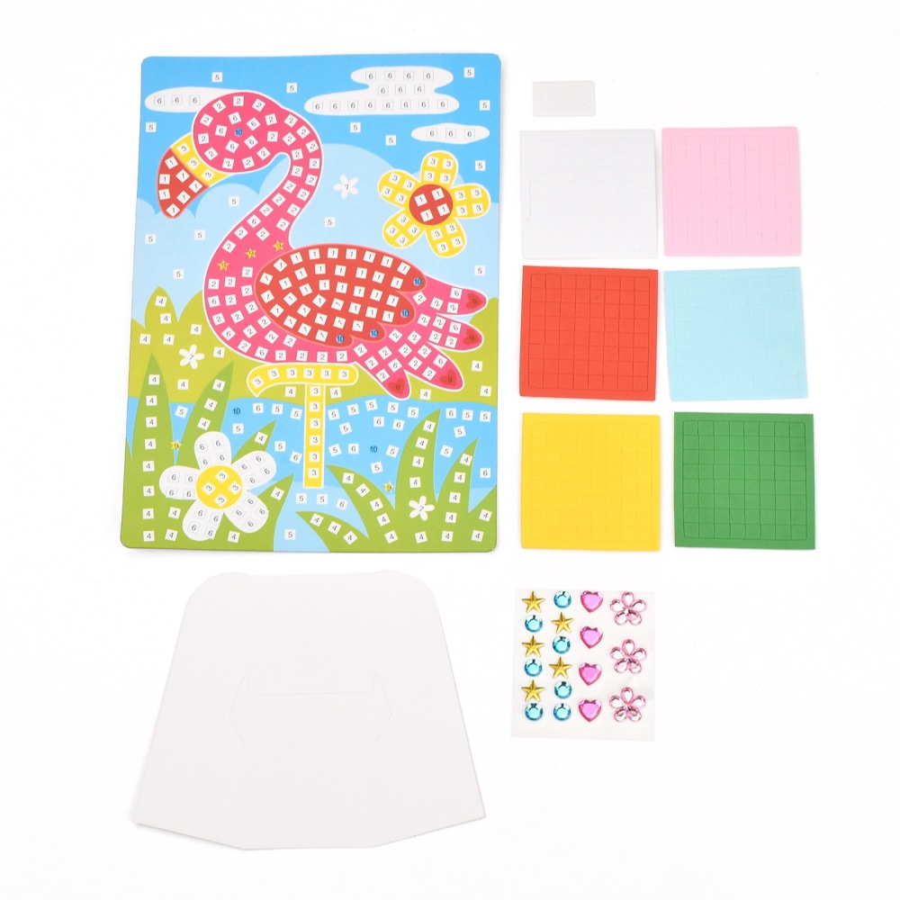 [DIY-P031-A10] Kit de mosaïque autocollante, modèle flamand, 23.5x16.5x0.1 cm