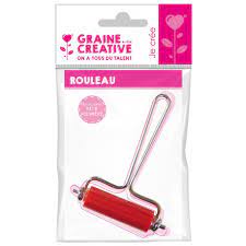 Rouleau pour pâte polymère, rouge