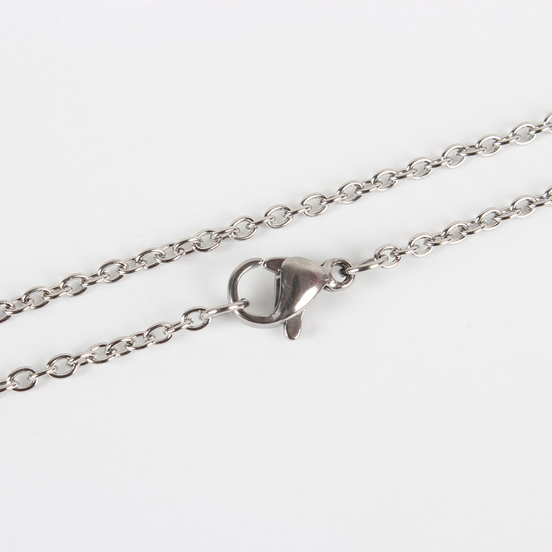 Collier chaîne INOX argenté, largeur 1.9mm longueur 55cm