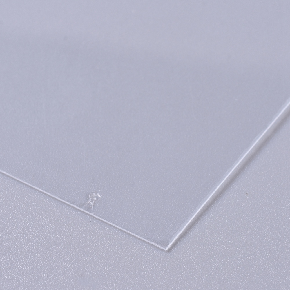 Feuille plastique dingue, thermo rétractable, transparent, 29x20x0.3mm, la feuille