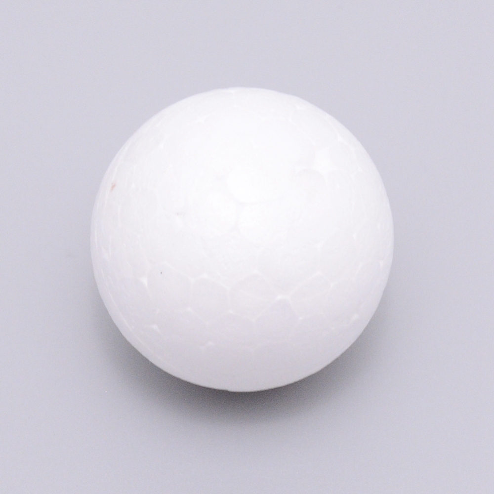 Boule en polystyrène blanc, diam 10 cm