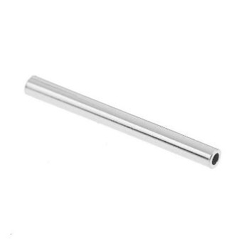 Perle INOX argenté, tube, 20x1.5mm trou 1mm