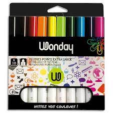 Feutres couleur Wonday pointe extra-large x10