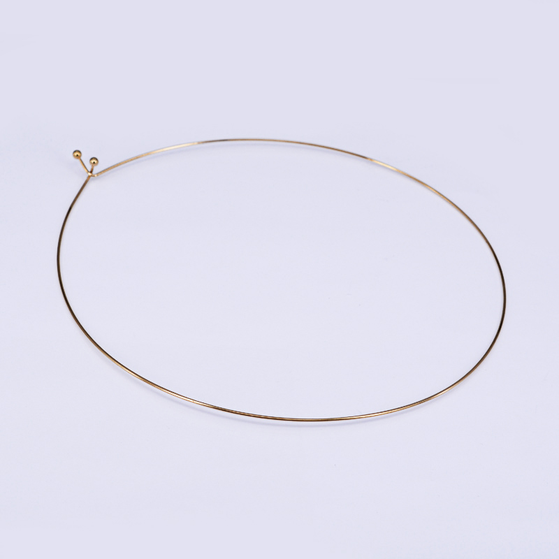 [9214 NJEW-O094-12G] Collier tour de cou INOX doré, 13cm, épaisseur 1mm