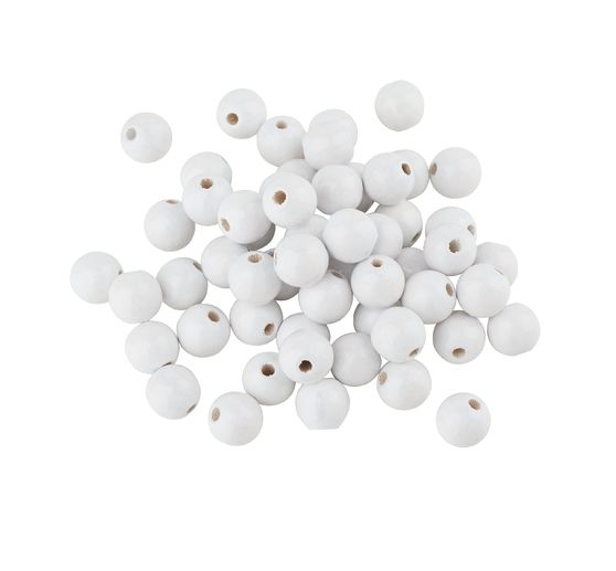 Sachet Perles en bois, plusieurs coloris, diam 8mm, trou 2mm, ~80 perles