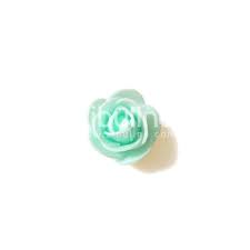 Mini bouquet 12 roses en mousse, tige 7cm, diam rose 2cm, couleur bleu clair