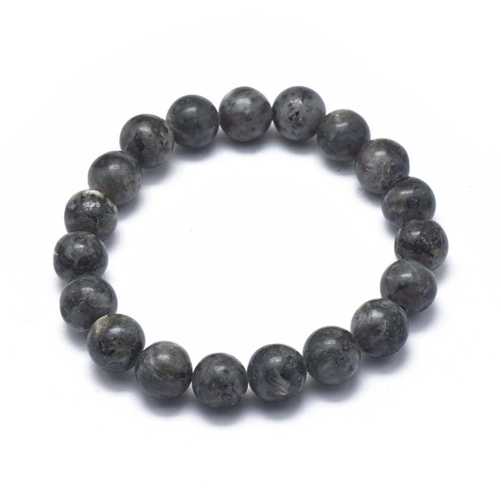 Bracelet en Labradorite, perles rondes 8mm, diam env. 5.5cm