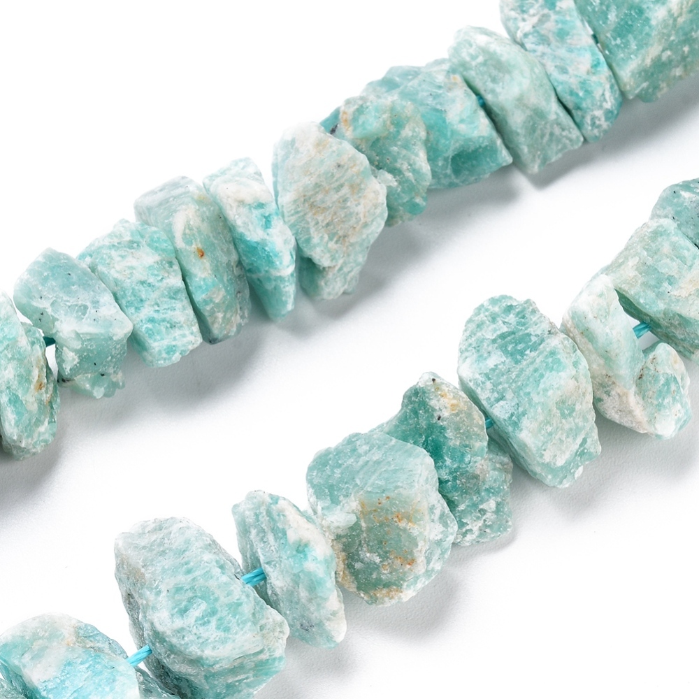 Pierre brute, Amazonite, 13~21x5~13mm, trou: 1.2mm