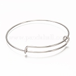 [MAK-L034-001P] Bracelet INOX argenté réglable, 0,15x0,85cm, diamètre 6cm