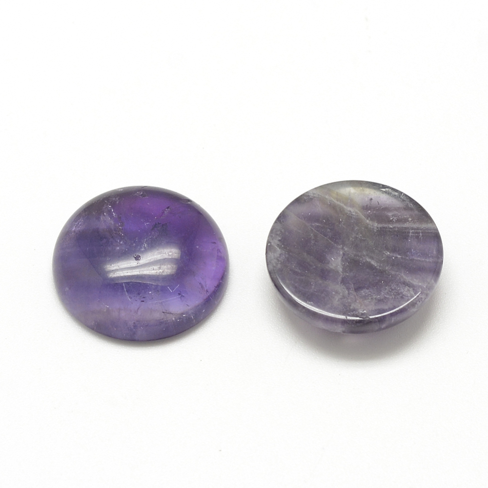 Cabochon Améthyste, dôme, 12x5mm