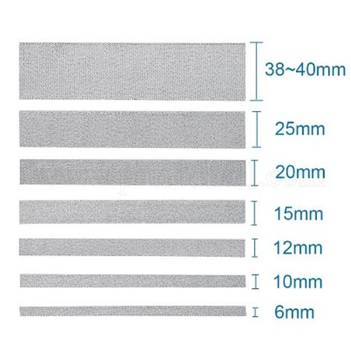 Ruban métallique pailleté, 15mm doré ou argenté, au mètre