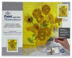 ROYAL LANGNICKEL Peinture d’art - Toile de Maître sur châssis - 28x35,5cm -Tournesols Van Gogh