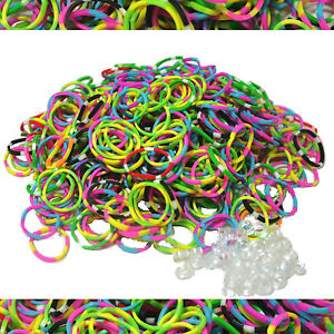 Elastiques caméléon Rainbow Loom,  600 élastiques, le paquet