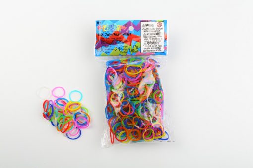 Recharges jelly Rainbow Loom,  600 élastiques sans latex, sans phtalates et sans bisphénols