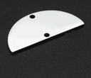 Pendentif INOX, demi-cercle, double trou, 13x28x1mm, Trou: 1.6mm, 2 coloris