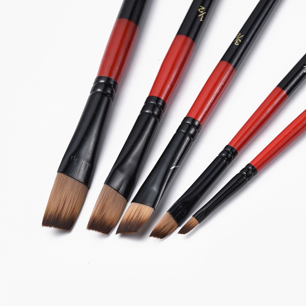 [AJEW-L074-04] Lot de 5 pinceaux brosse aquarelle