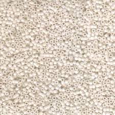 Perles Miyuki delica 11/0 fiole d'env. 3g BLANC ROSEE DB1490