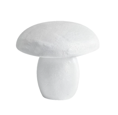 Champignon en polystyrène blanc, 7.5 cm