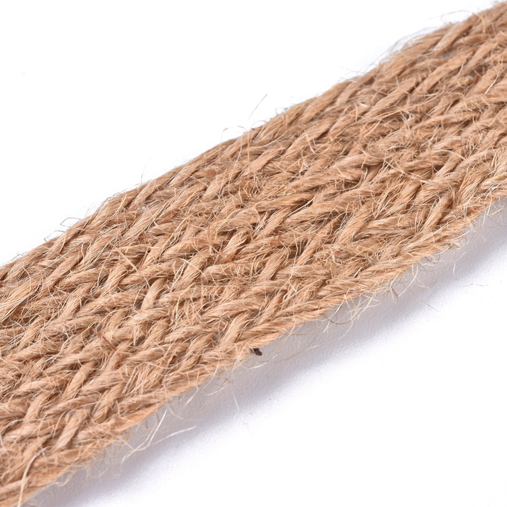 Découpe de ruban de jute tressé, fibres naturelles, largeur 15mm, au mètre