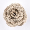 Fleur en jute naturelle 80x45mm