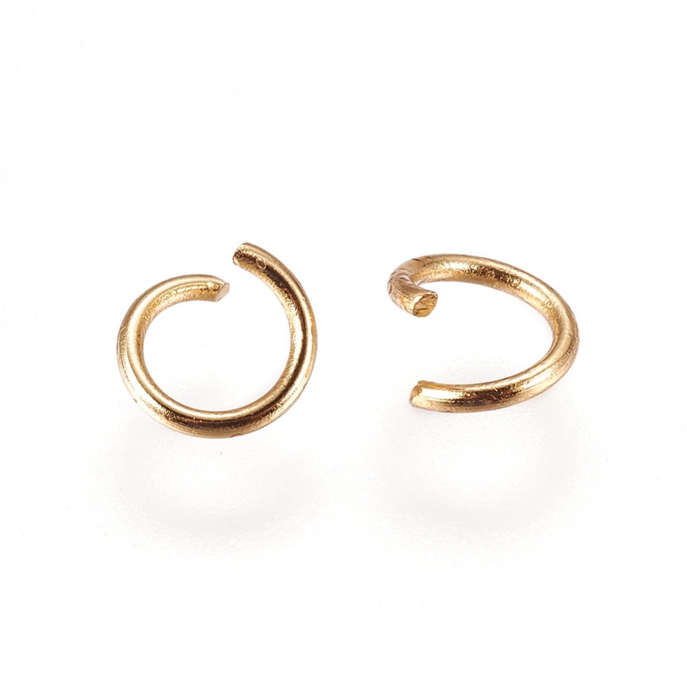 Anneau simple ouvert INOX doré 5x0.6mm x 100 pièces