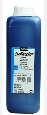 Peinture Tissu pebeo setacolor bleu outremer 1L