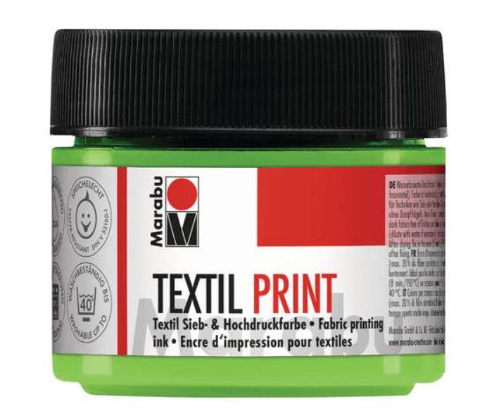 Marabu Textil Print, encre textile épaisse, Vert Acide, 100ml